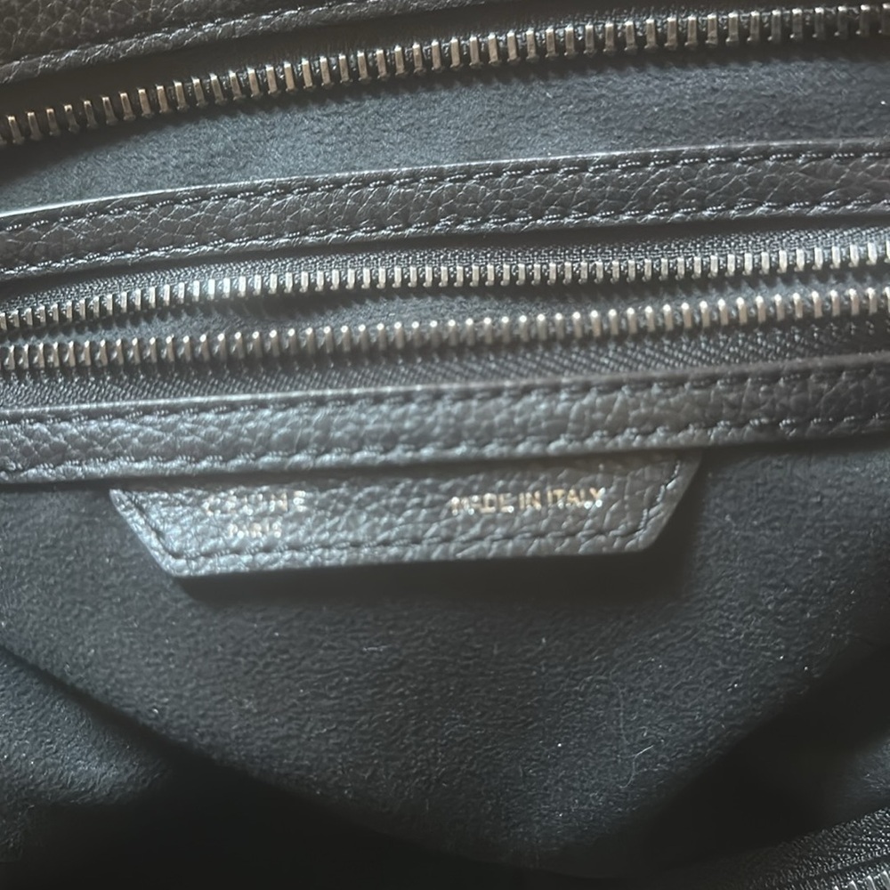CELINE luxury tote black leather like new with dust bag - Picture 12 of 13
